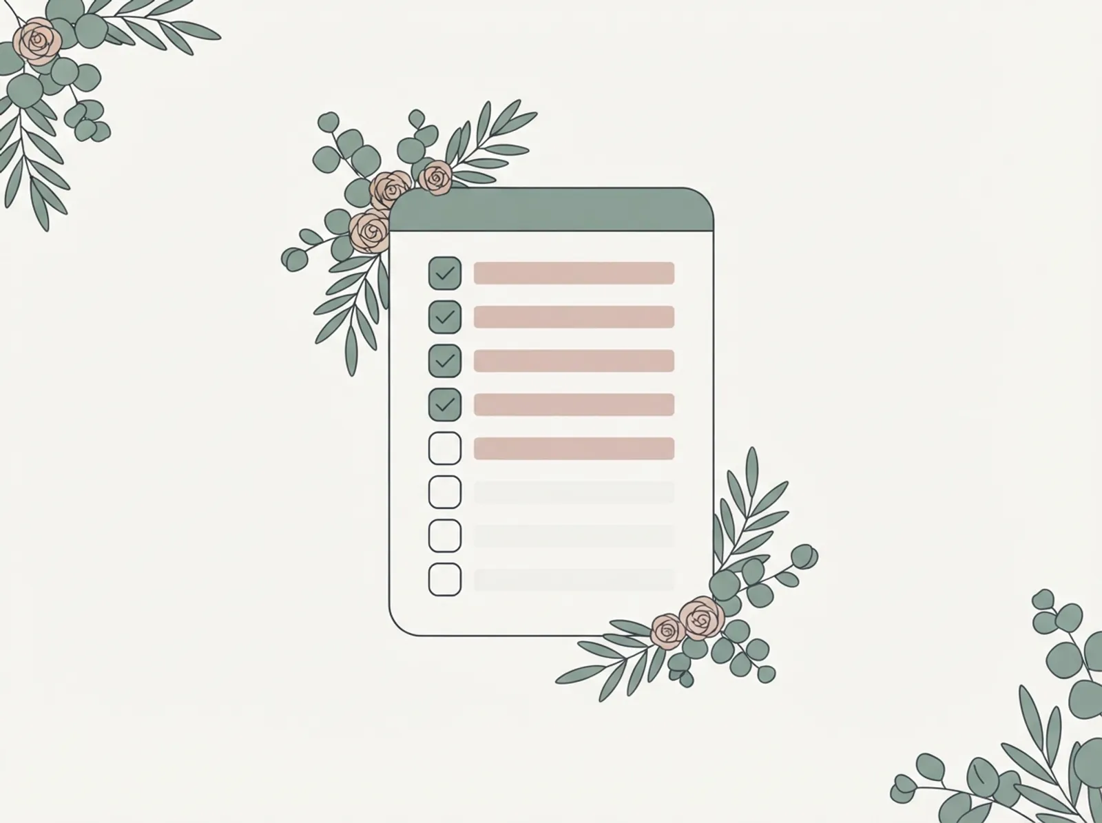 Illustrazione di Checklist matrimonio in uso