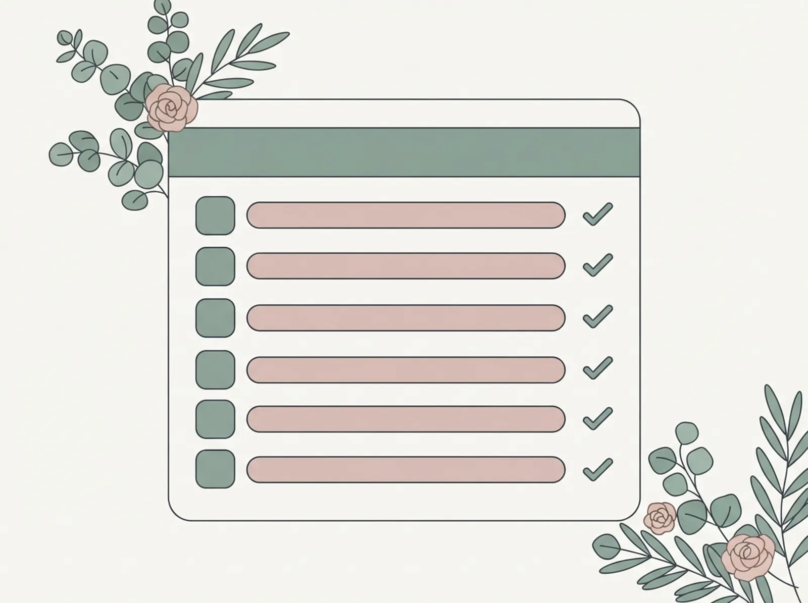 Illustration of the Wedding Vendor Checklist in use